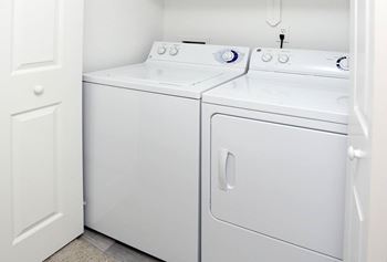 Washer and dryer included in all two bed two bath homes